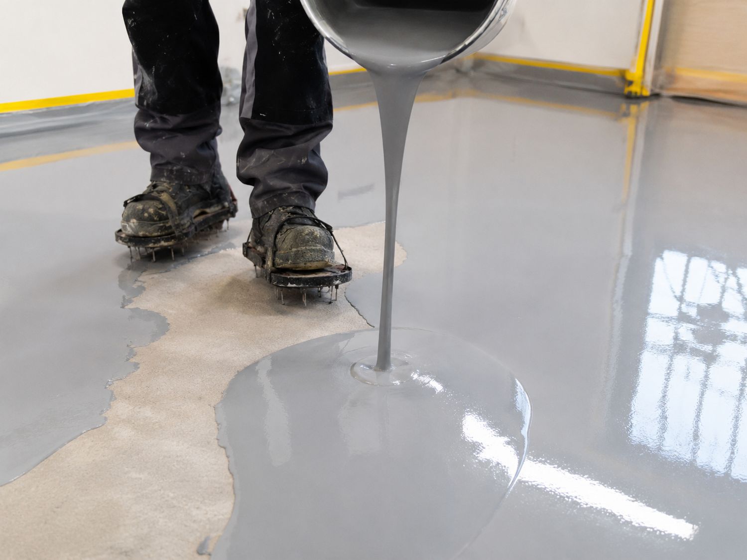 Sol en résine epoxy moderne