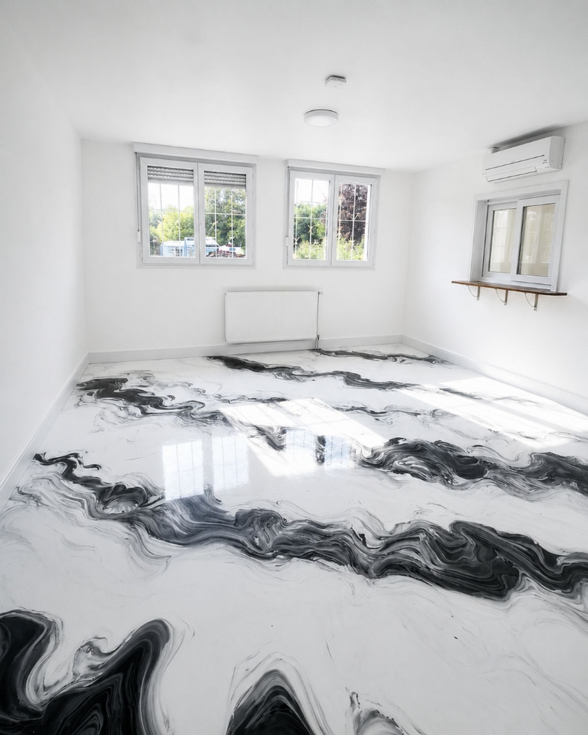 Sol en résine epoxy design